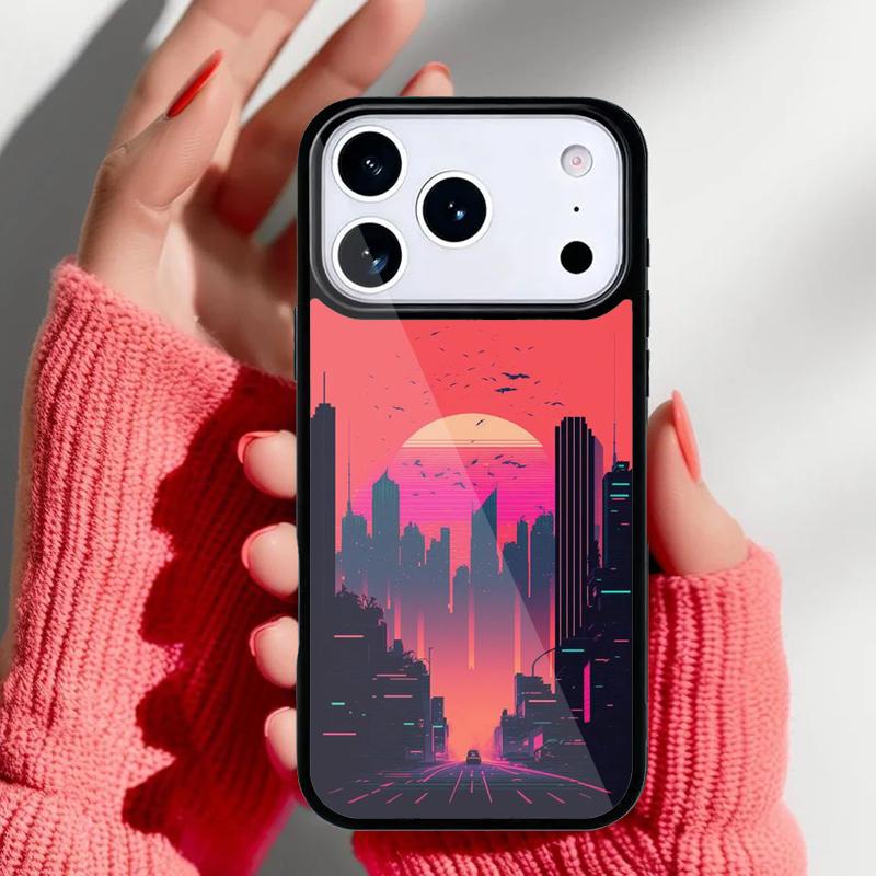 

Горячий Синтвейв Ретро 80-х Неоновый Чехол для Телефона для iPhone 17 16 15 14 13 Pro Max Задняя Крышка для 12 11 Pro Coque iPhone17 Pro Max