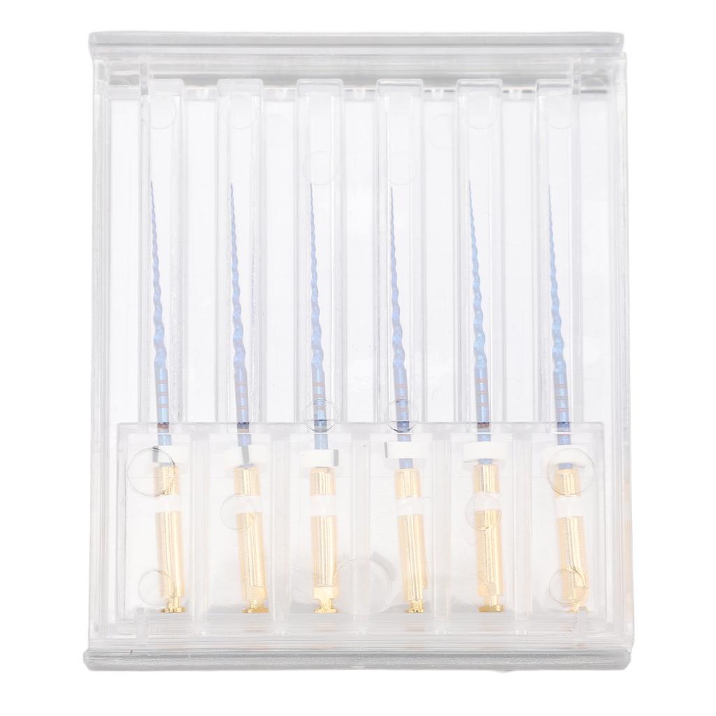 6pcs S2 Endodontic Files Large Tapered Professional Portable Metal Endo Files for Home 1in