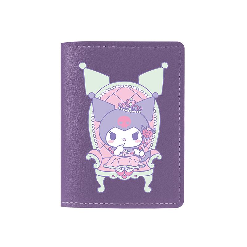 

Kuromi Zipper Wallet Mini Wallet Pu Vertical Wallet Id Card Driver S License Storage Bag Ticket Holder For Women Cute Gif