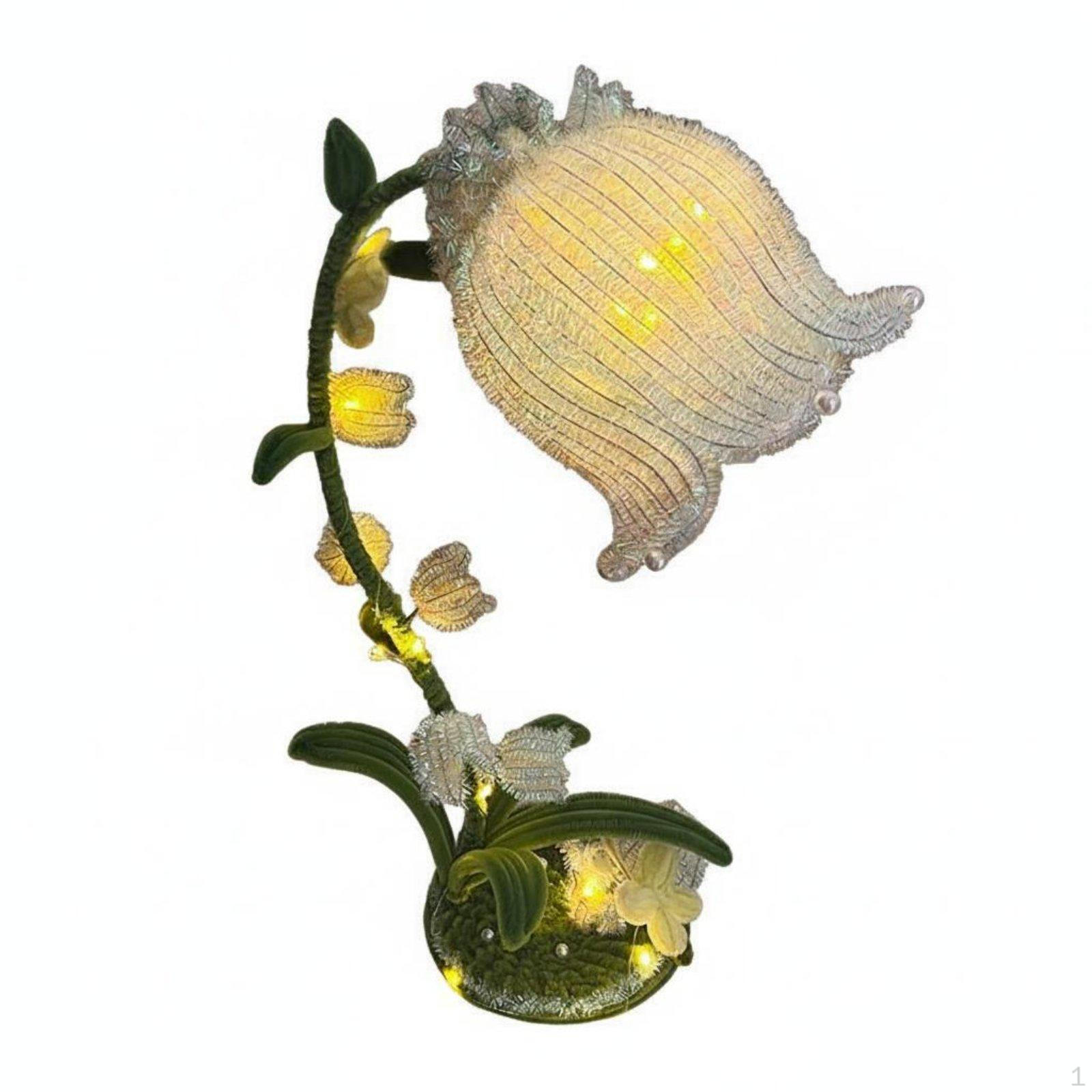 DIY Lily of the Valley Lamp Kit Pipe Cleaner Floral Luminaire Light Handmade Luminous Blossom
