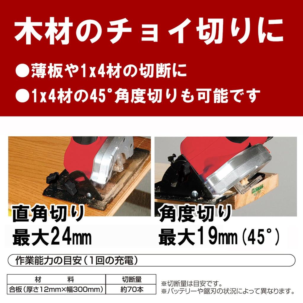SK11 Charging Circular Saw 85mm (SK11) 10.8V (Body Only/Charger/Sold Separately) SCS-108V-15RL