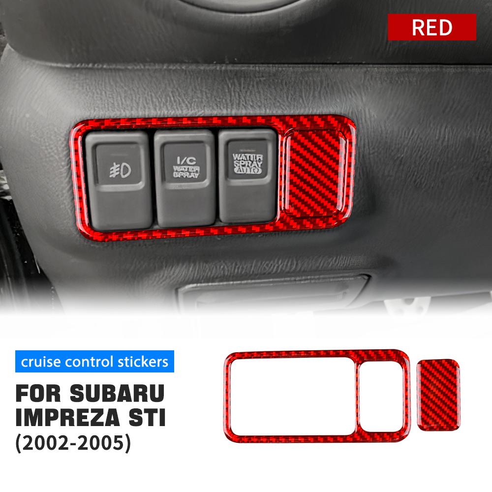 Real Soft Carbon Fiber Sticker For Subaru Impreza STI 2002 2003 2004 Car Interior Accessories Central Control Multimedia Panel