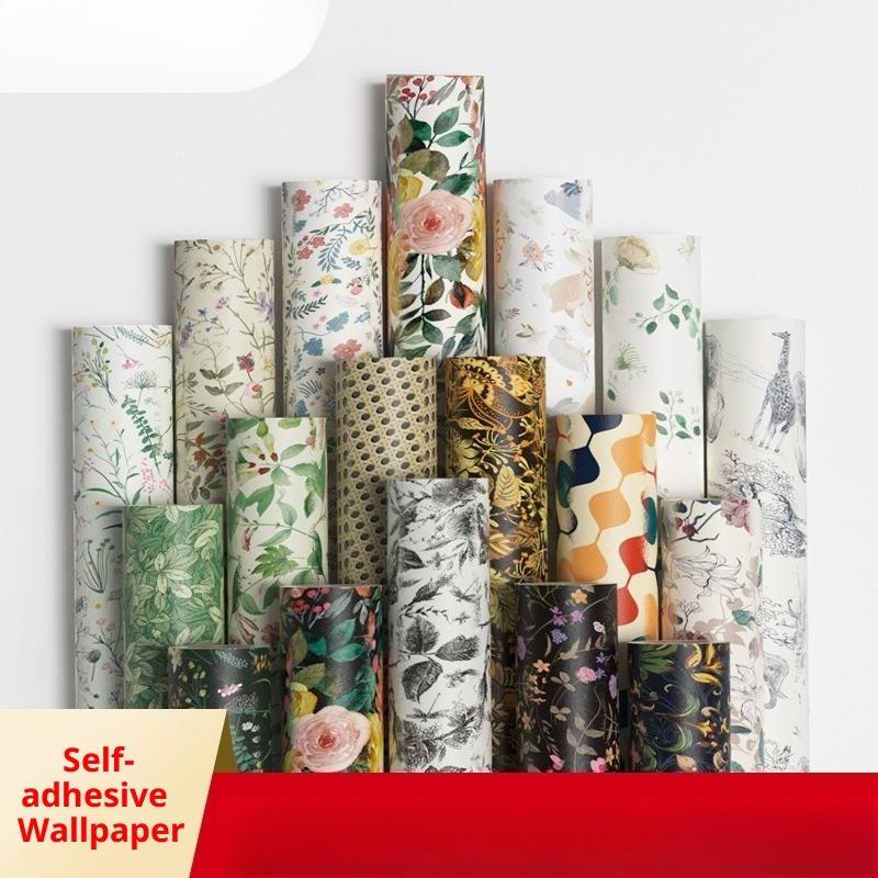 PVC Wallpaper Household Self-adhesive Background Wall Decorative Painting Wall Sticker Self-adhesive Wall Covering Bedroom Wallpaper Self-adhesive