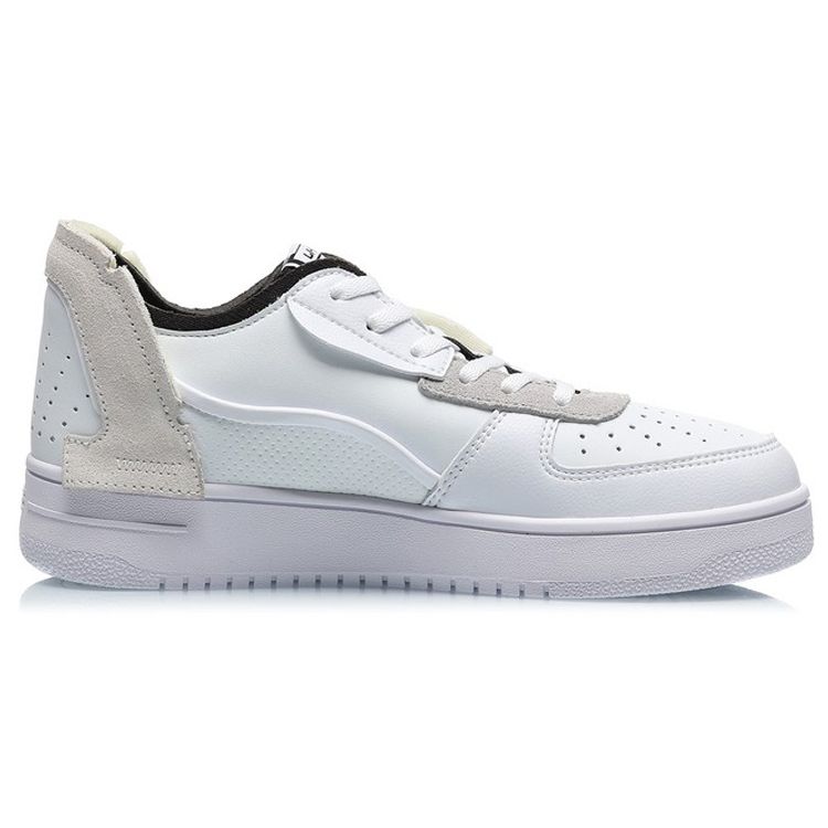 Li Ning CF Decompression Wear Resistant Non Slip Low Top Skate Shoes Women Skate Shoes White Red AGCQ394-1