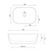 Umywalka belinda mini travertine matt - nablatowa sku rea-u4700