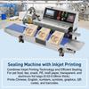 Industrial Inkjet Printing Sealer Machine Continuous Band Snack Food Tea Bags Automatic Packaging Adjustable Speed Temp