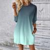 Women's Fashionable Gradient Printing Loose Dress
