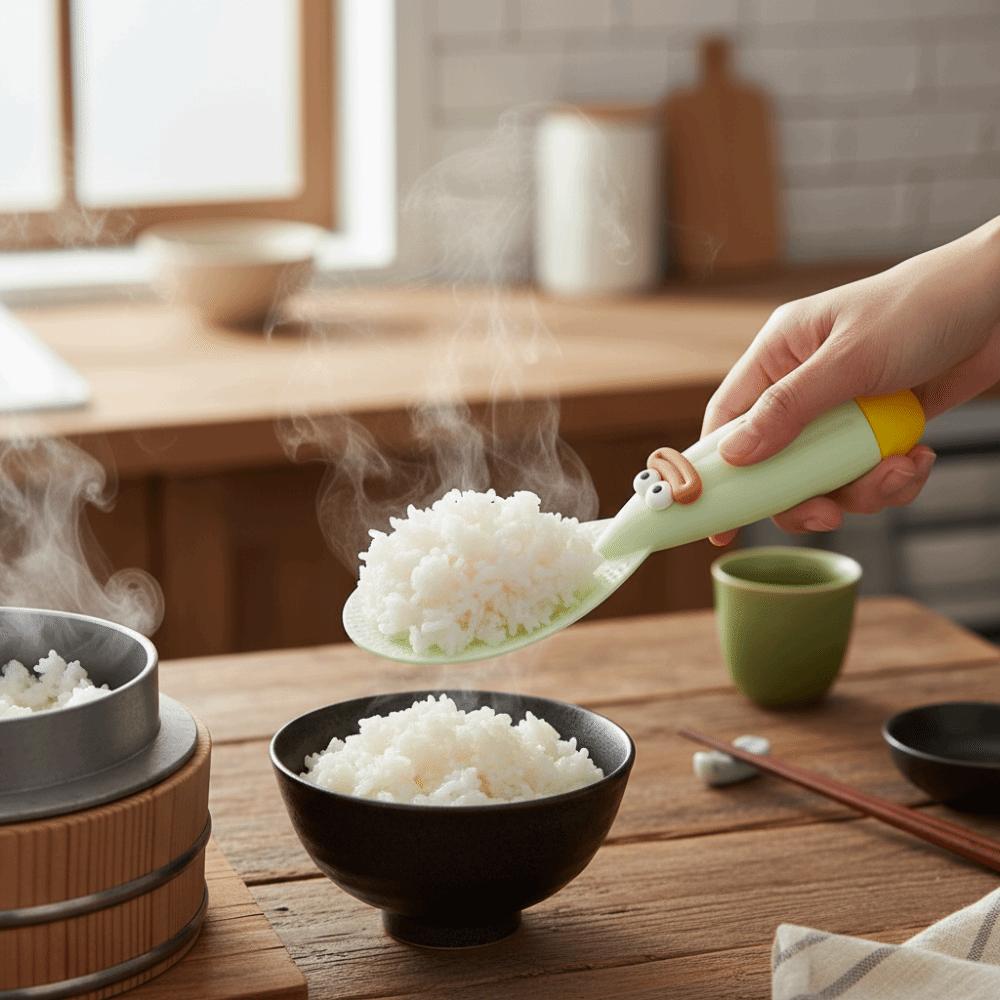 Stand-Up Design Heat-resistant Spoon Kissing Sausage Lips Rice Cooker Spoon  Dining Room