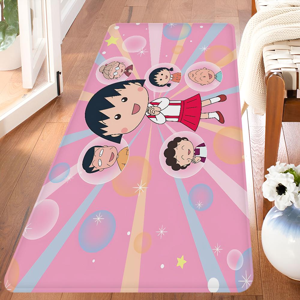 Anime C-Chibimaruko C-han Floor Mat INS Style Soft Bedroom Floor House Laundry Room Mat Anti-skid Household Carpets