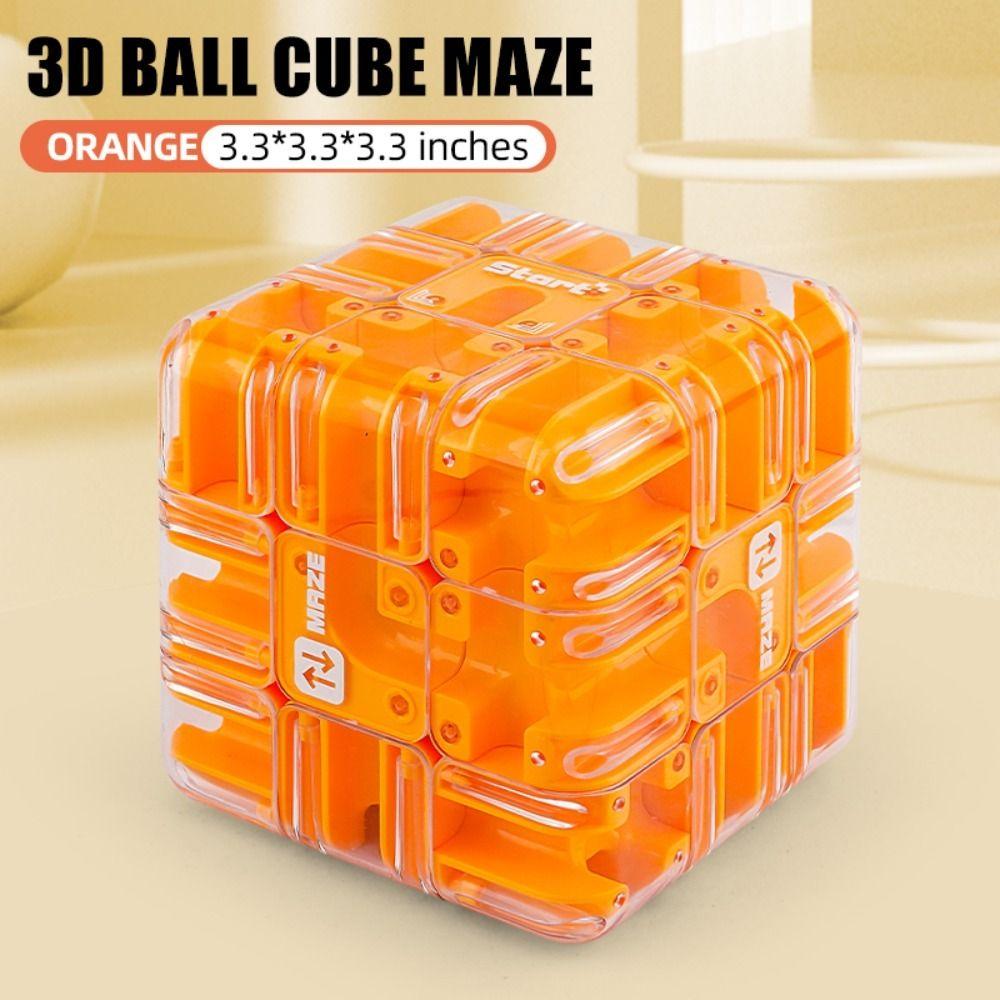 3D Puzzle Ball Maze Toy Stress Resistant Kids Fingertip Puzzle Intelligence Cube Magic Toys  Gift
