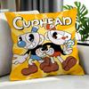 Game Cuphead Cushion Cover Cushion Cover Set 4Pcs 50X50 45X45 40X40 Pillowcase Decorative Sofa Home Decor