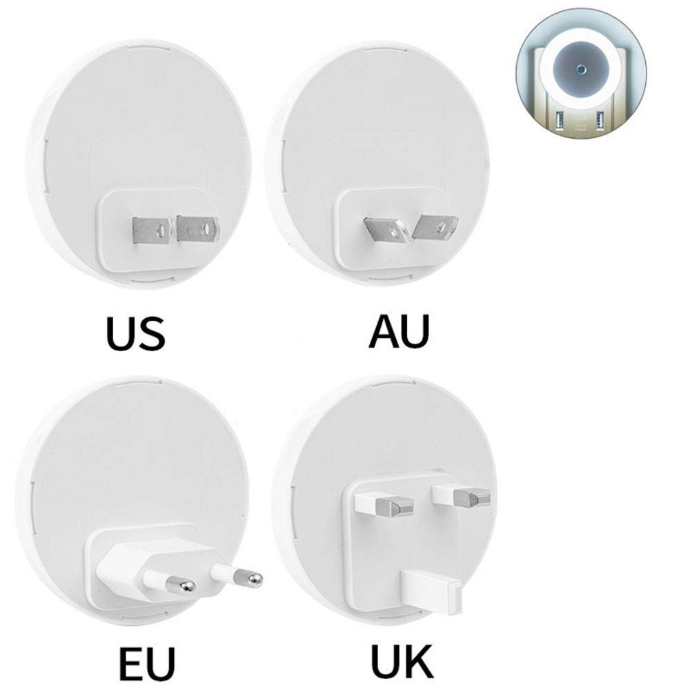 

Автоматический датчик движения, светодиодный ночник, встраиваемый светильник у кровати, для коридора, спальни, гостиной, лестницы, красный/синий/белый/теплый свет US Plug