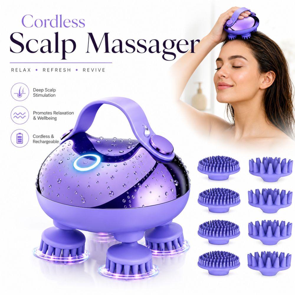 4 Claws Cordless Scalp Massager Waterproof Cat Head Scratcher High Quality Head Massager