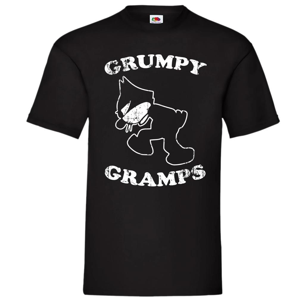 Grumpy Gramps Cartoon Cat T-Shirt Birthday Gift