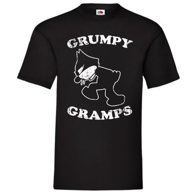 Grumpy Gramps Cartoon Cat T-Shirt Birthday Gift