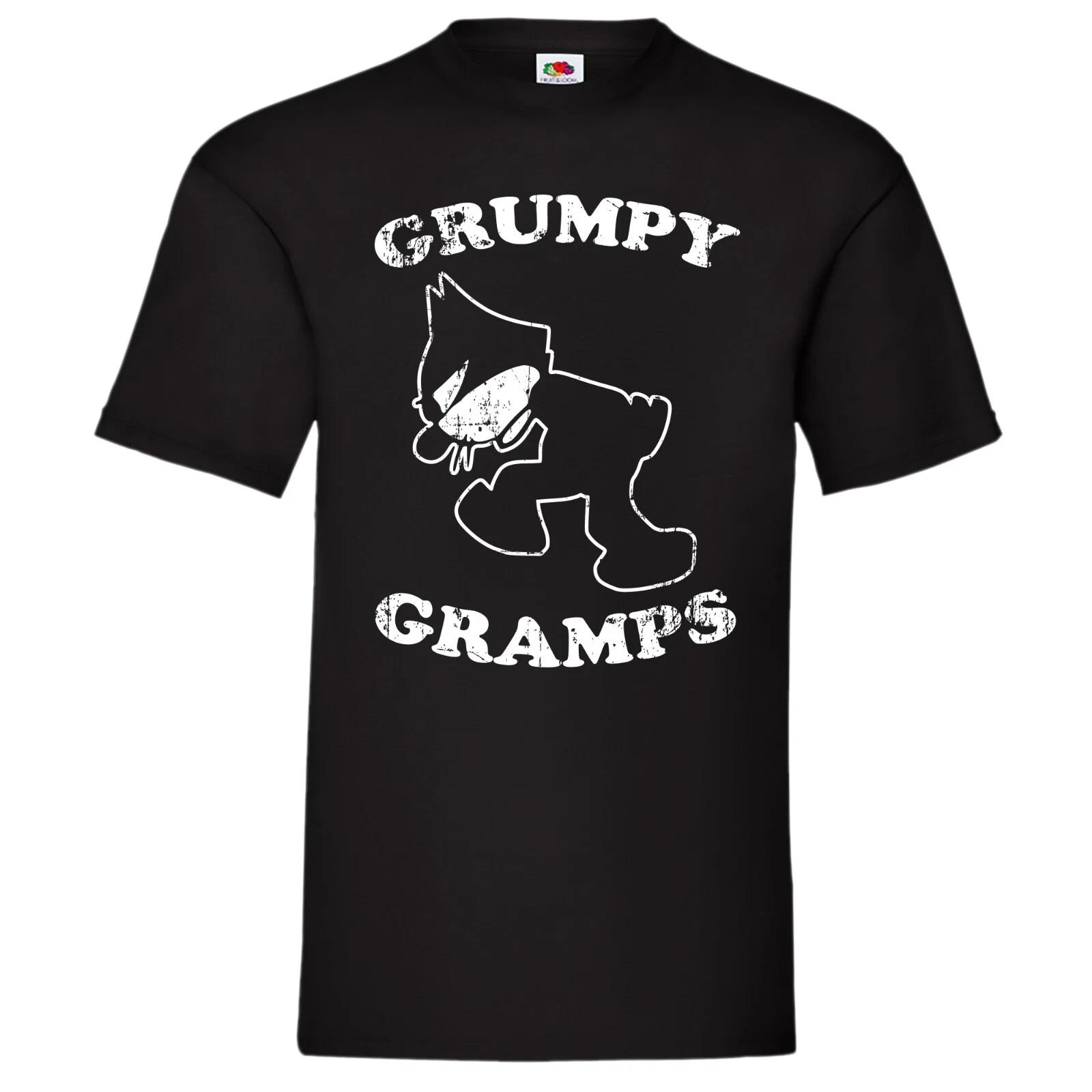 Grumpy Gramps Cartoon Cat T-Shirt Birthday Gift XL