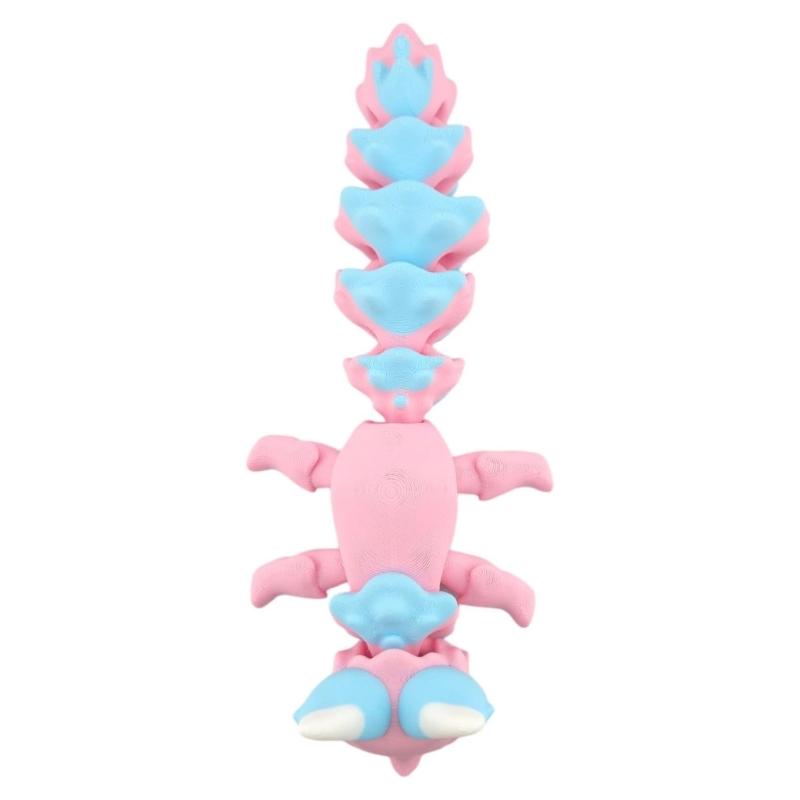 3D Printed Foxes Realistic Hairless Foxes Figurines Statues Table Ornament Cute Articulated Fidgety Toy for Pet Lovers