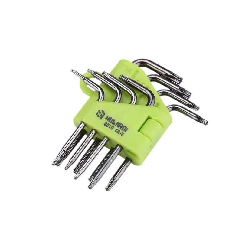 

8 in 1 Hexagon Screwdriver Wrench Bit Set T5-T20 Wrench Tool Kit CR-V Star Key Wrench Screwdriver kit with Carrying Holder