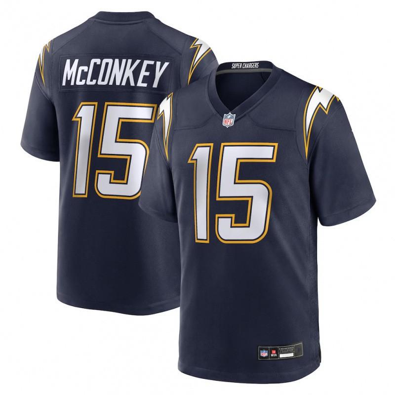 Los Angeles Chargers 15 Ladd McConkey Fotbalový dres Pánský Sportovní Hrací Dres