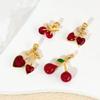 Cherry Pendant Necklace & DIY Earrings Set