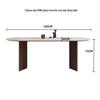 Mid-Century Style Oval Travertine Dining Table & Chair Set with French Solid Wood