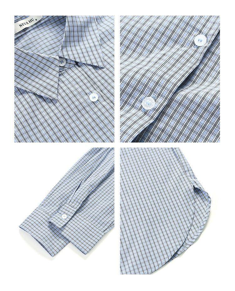 Salt-Toned Striped Long Sleeve Casual Shirt for Women - Spring/Autumn 2026