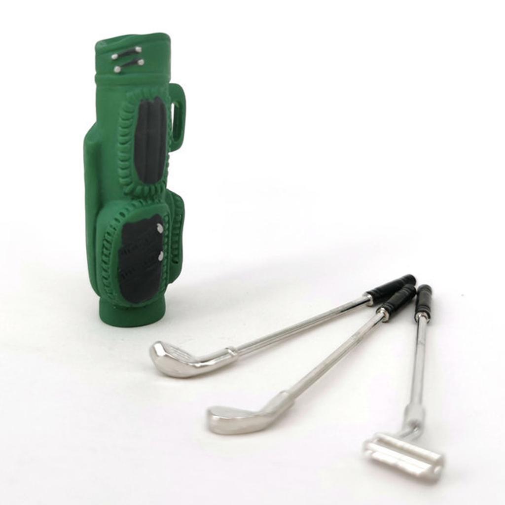 Life Like Golf Set Scene Setting Props With Golf Club Miniature Accessories For Kids Interactive Fun Doll House Decors