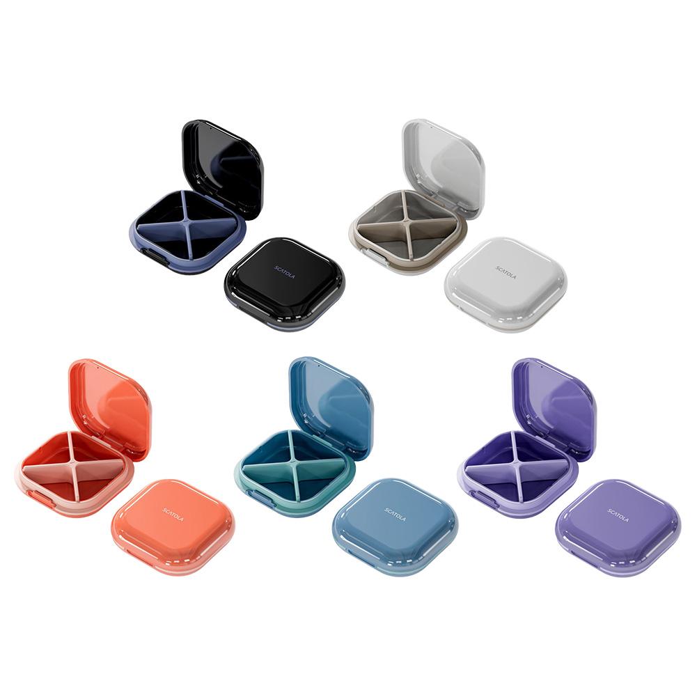 4 Grid Pill Case Pill Container Moisture-proof Pill Storage Box Multi-Function Small Pill Organizer for Outdoor Travel