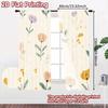 2D FLAT PRINTING 2pcs Curtains (Without Rod) Floral Spring Pattern Easter Holiday Curtains with Digital Printing Durable