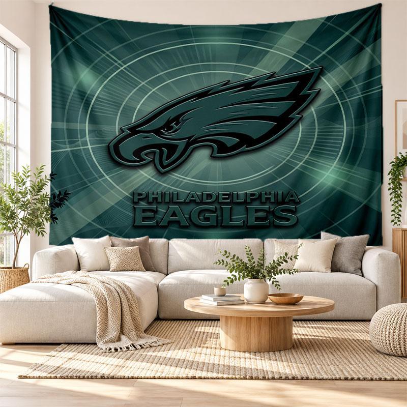 Philadelphia Eagles Wandteppich, Wandbehang aus weichem Stoff, Dekorative Kulisse für Schlafzimmer Heimwandkunst