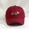 Printed love butterfly baseball cap, seasonal outdoor duckbill cap, breathable and adjustable golf sun hat