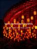 Solar-Powered Red Lantern String Lights - New Year Decoration with Blessing Characters