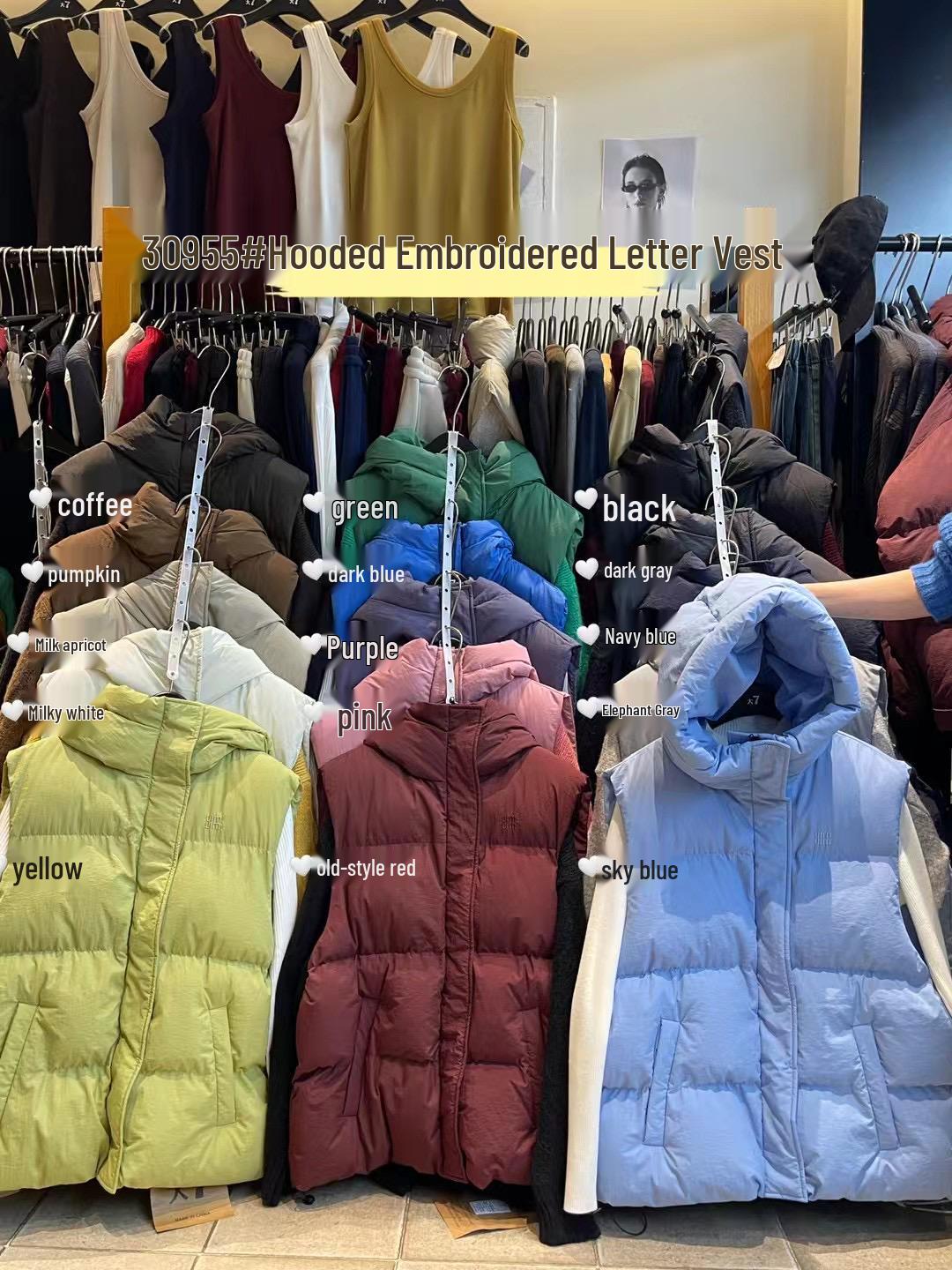 

Женский зимний корейский свободный хлопковый жилет большого размера с капюшоном One Size