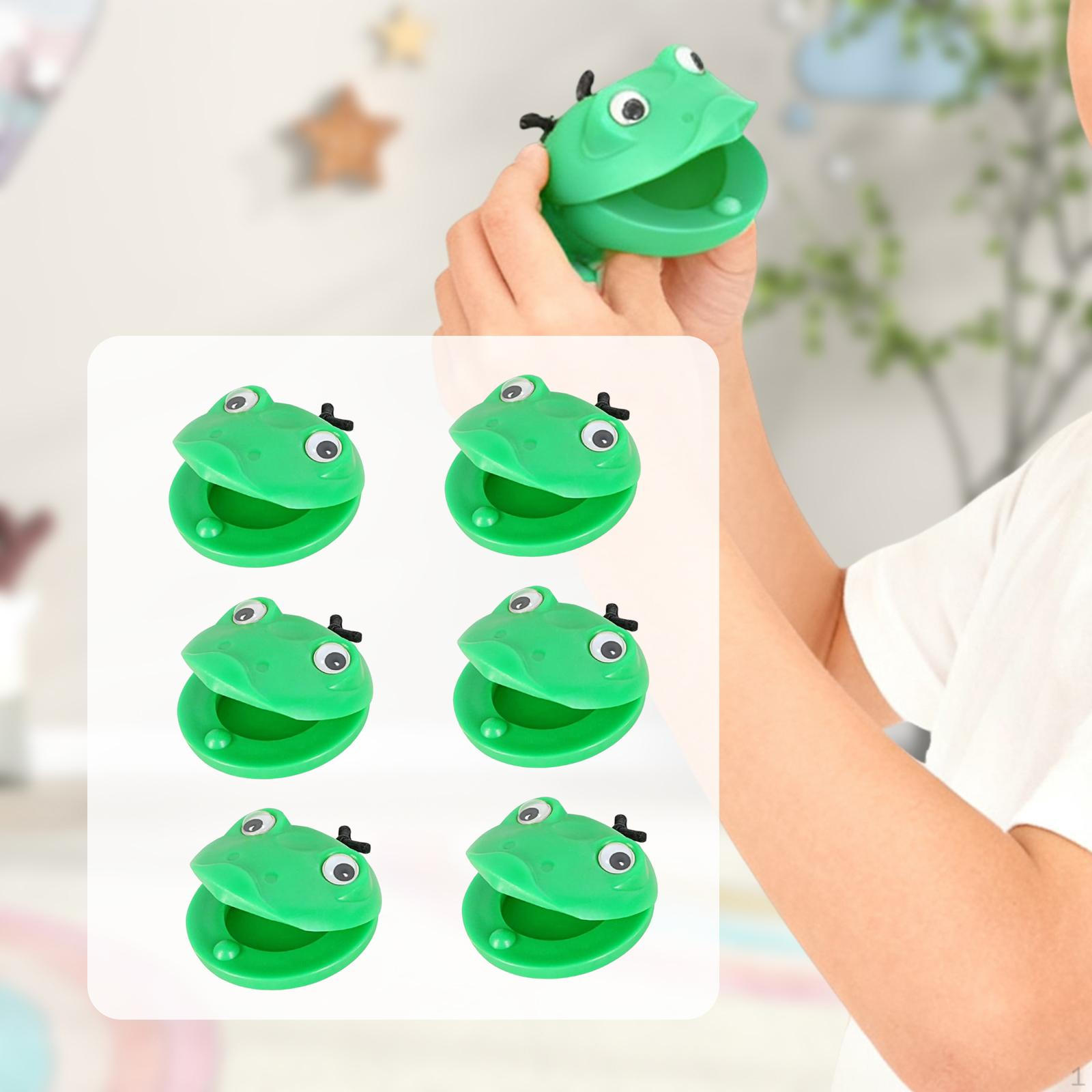 

6x Percussion Instrument Hand Finger Castanets Cute Early Education Toys Rhythm Clap Board Musical