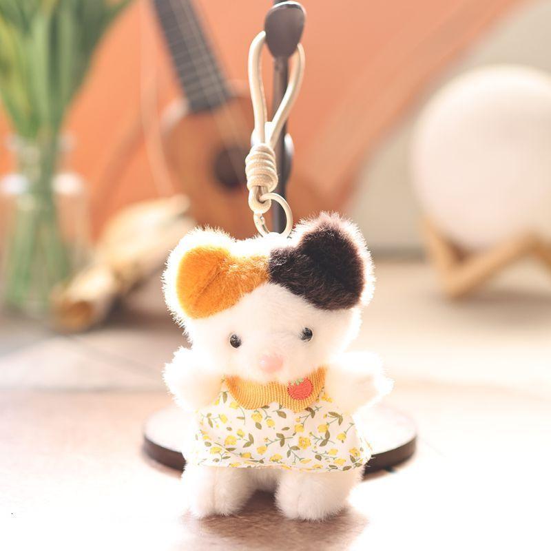 Cute Animal Plush Toy Keychain With Short Plush For Bag Decoration