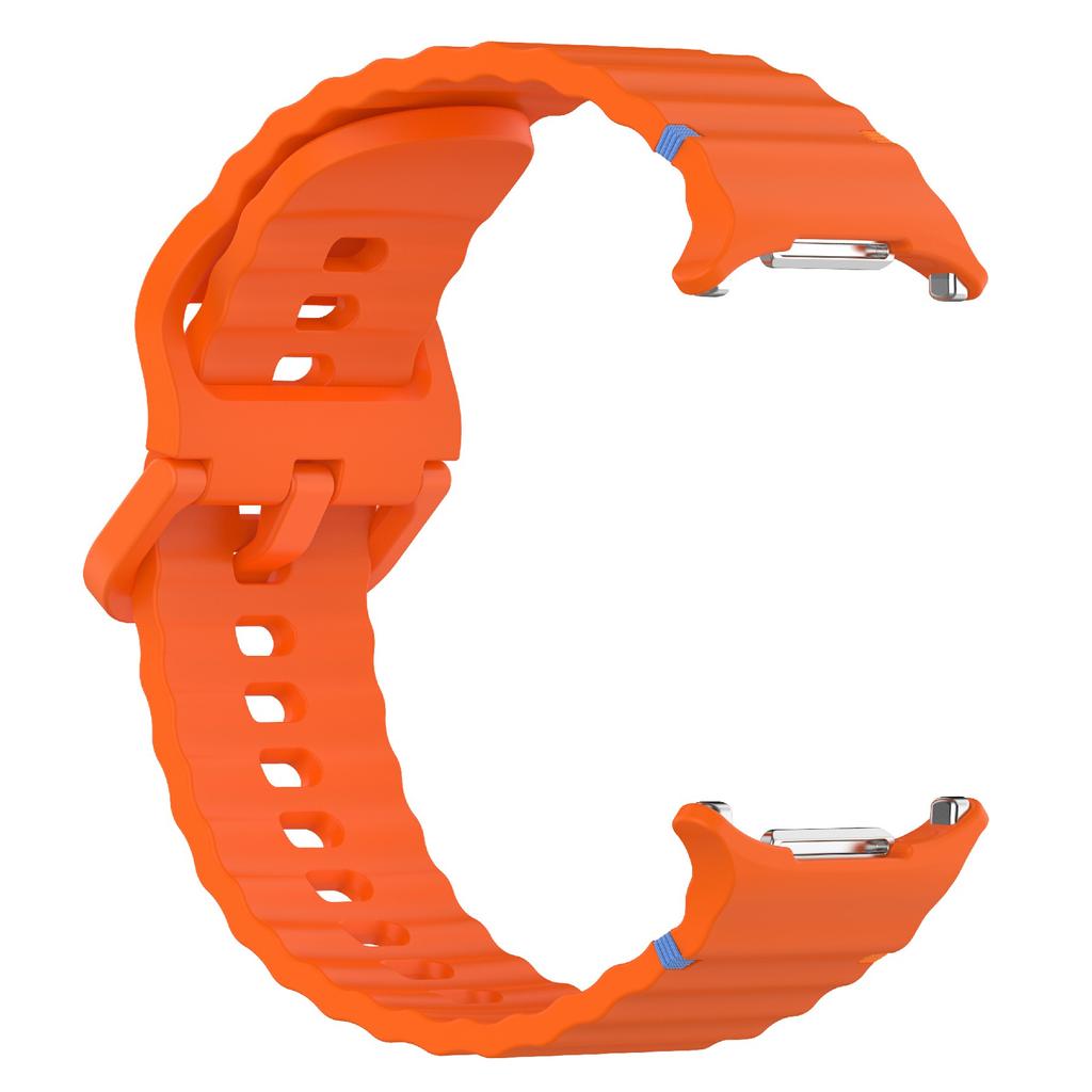 For Samsung Galaxy Watch Ultra 2 49mm/Watch Ultra 47mm Watch Band Wave Pattern Stitched Design Silicone Wrist Strap