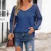 Women's Splicing Long Sleeve Top Striped Casual Loose Shirt Ladies T-Shirt