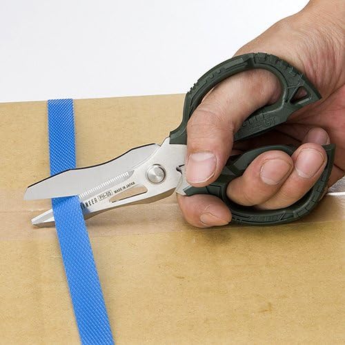 ENGINEER Tetsuwan Scissors GT with Cap, 56mm Blade Length, PH-55, Green, Blade: Special Stainless Steel for Cutting Tools, Grip: PBT