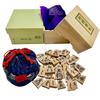 Tendo Special Carved Shogi Pieces by with a Broken Axe and a Brocade and an Original Suzukado Piece Seigetsu, (Onoore) Flag, Bag.
