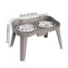 Elevated Dog Bowls Double Raised Anti Slip Feet Dish 2 Stainless Steel for Small Medium