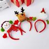 Bow Reindeer Bells Female Plush Hair Hoop Antlers Headband Christmas Decoration Christmas Headband