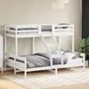 VidaXL Bunk Bed 80x200/140x200 Cm White Solid Pine Wood, Bed, Bed Frame, Loft Bed, Bedroom Furniture, 3207166