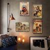 4Pcs Retro Metal Girl Tin Sign Rectangular Iron Painting Wall Home Decor 30x40cm