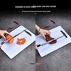 Thickened Non-Slip White PE Plastic Cutting Board - Mold-Proof, Large Rectangular Surface for Vegetables