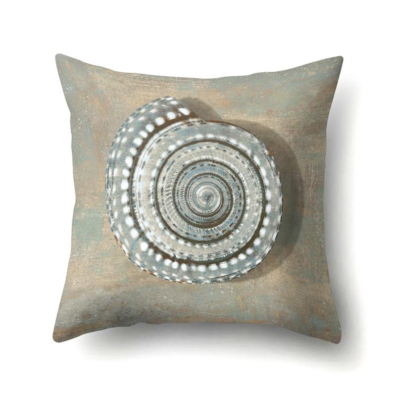 Blue Ocean Seaweed Polyester Pillow Case Car Decoration Home Print Pillow Bedside Sofa Waist Cushion Cover