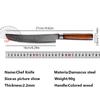 Damascus Steel Kitchen Knife Chef Knife Butcher Meat Cleaver Boning Barbecue Slicing Kiritsuke Knife Sushi Knife Cooking Tools