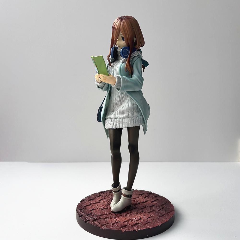 28cm Miku Nakano Anime The Quintessential Quintuplets PVC Action Figure Collection Kids1/6 Model Doll Gift