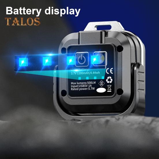 Mini Work Light Magnetic 6 Modes 4 Color Temperature Adjustable USB Rechargeable Outdoor Camping Hiking Hanging Lamp Emergency Repair Light