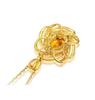 European and American atmospheric imitation yellow crystal pendant creative rotating windmill pendant inlaid with 18K gold inlai
