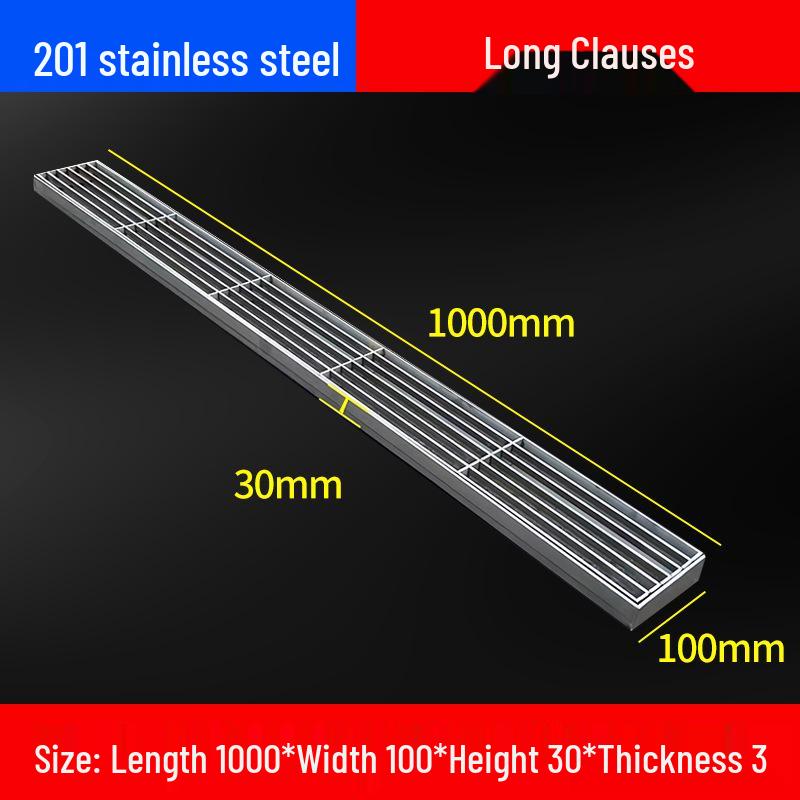 Gitterrostabdeckung aus Edelstahl 304 für Entwässerungsrinnen und Schächte.